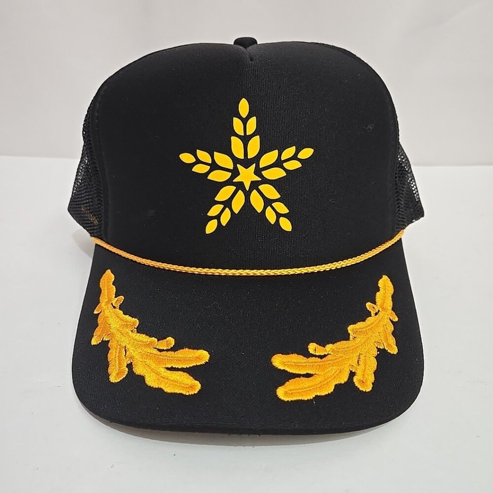Fulton Brewing Trucker Rope Hat Captain Snapback Minneapolis Minnesota MN Gold